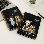Agenda 2027 personalizzata con nome e personaggio animato con pagine settimanali e mensili  - Regalo di compleanno per famiglia