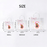 Personalised Picture Book Style Cartoon Kid Character Photo Clear Gift Bag with Name and Bow Daily Use Birthday Gift for Kids