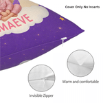 Personalised Cute Picture Book Style Photo Soft Cushion Cover with Name Room Decor Birthday Anniversary Gift for Kids