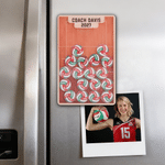 Personalised Volleyball Shaker Fridge Magnet with 1-20 Names and Numbers Team Club End of Season Senior Night Gift for Coach Teammate