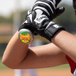 Personalised Softball & Baseball Bat Knob Stickers Set of 5 Drip Donut Design with Name and Number Bat and Decals Team Sports Gift for Players