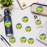 Personalised Softball & Baseball Bat Knob Stickers Set of 5 Drip Donut Design with Name and Number Bat and Decals Team Sports Gift for Players