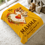 Personalized Multicolor Heart 1-8 Highland Cows Soft Throw Blanket with Name Home Decor Birthday Gift for Mom Grandma