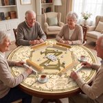 Henkilökohtainen chinoiserie-tyylinen bambupagoda-kuvioinen, kukkakuviollinen, luistamaton mahjong-matto, jossa on kirjaimia ja säilytyspussi – pelitarvike ja syntymäpäivälahja mahjong-harrastajalle