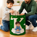 Personalised Cartoon Storybook Character Large Capacity Laundry Storage Basket with Photo and Name Daily Household Birthday Gift for Boys Girls