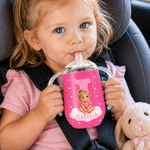 Personlig, söt tecknad fotomugg med namn och initialer, 10 oz, värmeisolerad drickmugg – perfekt som present till babyshower eller födelsedag för både pojkar och flickor