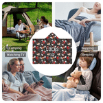 Personalised Baseball Basketball Soft Hooded Blanket with Name Home Decor Game Day Team Gift for Sports Lover