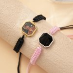 A Love Only Your Warmth Can Reveal - Personalized Adjustable Hidden Heat-activated Photo Braided Bracelet