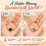 Personalized Heat-Activated Hidden Photo Adjustable Bracelet with Engraved Text Memorable Birthday Anniversary Gift for Women Men