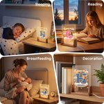Personalized 3D-Effect Artwork Cartoon Character Photo Acrylic LED Night Light with Name and Wooden Base Bedroom Decor Birthday Gift for Kids