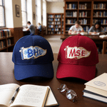 Personalized Embroidered Coquette College Pennant Flag Baseball Cap with Text College Spirit Accessory Graduation Gift for Students