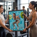 Personalised Oil Painting Style Weightlifting Photo Wooden Canvas Prints with Name Home Decor Ship from USA Gym Birthday Gift for Weightlifters