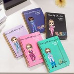 Never Forget The Difference You Make - Personalized Cartoon Medical Character 2026/2027 Planner A5 Spiral Notebook
