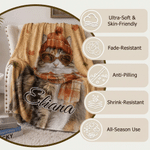 Manta suave personalizada con diseño de otoño, con foto de mascota y hoja de arce, con nombre; decoración para el hogar y regalo de cumpleaños para los amantes de las mascotas