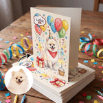 Carte de vœux personnalisée « Joyeux anniversaire » avec photo de votre animal, son nom et l'année – Cadeau d'anniversaire pour les propriétaires et les amoureux des animaux
