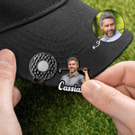 Personalised Illustrated Cartoon Character Photo Golf Ball Marker Magnetic Hat Clip with Name Birthday Game Day Gift for Golf Lovers Friends