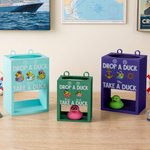 Personalized Cute Duck Character Drop a Duck Take a Duck Multicolor Magnetic Mailbox with 1-4 Name Cruise Vacation Birthday Gift for Couple Family
