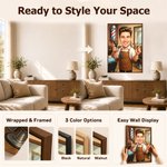 Personalized Cartoon Barber Character Photo Canvas Prints with Name Home Decor Birthday Barber Shop Opening Gift for Barber