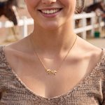 Gepersonaliseerde naamketting met paardenvorm | Sterlingzilveren sieraad verjaardagscadeau en kerstcadeau voor paardenliefhebbers vrouwen en meisjes