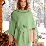 Sciarpa-scialle personalizzata con fiore di nascita multicolore, morbida e calda, con nappine e nome – Accessorio invernale, regalo di Natale per donne