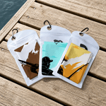 Personalised Fishing Silhouette Colourful Portable Quick Drying Outdoor Towel with Name and Lanyard Fishing Activities Birthday Gift for Men Women