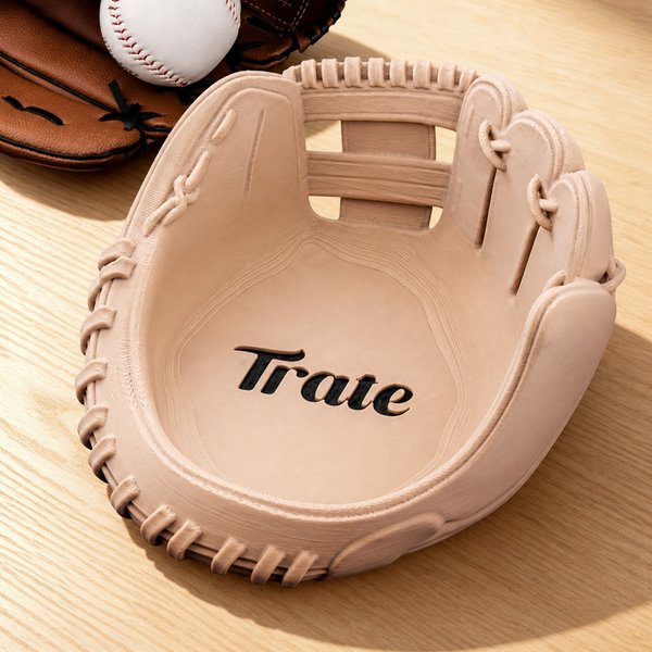 Personalised 3D-Printed Baseball Glove Shaped Tray with Name Desk Decor Storage Baseball Game Birthday Gift for Baseball Player Lover