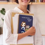 Personalisierter Cartoon Lesefigur 2026 Planer mit Namen Spiralbindung A5 Notizbuch mit Wochenplanung Geburtstag Geschenk für Familie Freunde