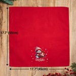 Personalized Christmas Snowman 100% Cotton Reusable Table Napkin with Name and Year Table Decor Christmas Gift for Family Friends