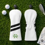 Personalised Embroidered Monogram Waterproof Double Lined PU Leather Golf Head Cover with Name and Initials Birthday Club Gift for Golf Lovers