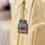 Zaino scolastico colorato personalizzato con tag NFC “Tap-to-View” per emergenze legate all’autismo, con nome e numero; regalo per il rientro a scuola, per uso quotidiano, destinato ai bambini con aut