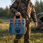 Personalized Deer Mountain Hunting Themed Waterproof Insulated Cooler Bag with Text Year and Shoulder Strap Hunting Season Gift for Hunting Lovers