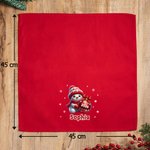 Personalisierte 100% Baumwolle Serviette mit Schneemann & Namen | Wiederverwendbar | Tischdeko | Weihnachten Geschenk für Familie & Freunde