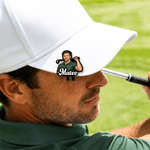 Personalised Illustrated Cartoon Character Photo Golf Ball Marker Magnetic Hat Clip with Name Birthday Game Day Gift for Golf Lovers Friends