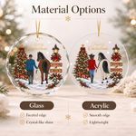Personalized Cartoon Character Horse Back View Acrylic Glass Ornament with Name Tree Decoration Christmas Gift for Riders Horse Lovers