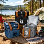 Personalized Deer Mountain Hunting Themed Waterproof Insulated Cooler Bag with Text Year and Shoulder Strap Hunting Season Gift for Hunting Lovers