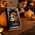 Set personalizzato di 10 strumenti per intagliare le zucche di Halloween a forma di fantasma, con iniziale del nome e custodia: regalo di Halloween per famiglie, ragazzi e ragazze