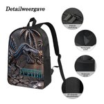 Gepersonaliseerde dinosaurus schoolset met rugzak lunchtas en etui met naam - cadeau voor het nieuwe schooljaar of verjaardagen voor dino-liefhebbers