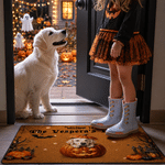 Personalised Welcome To My Family Doormat with 1-3 Pet Photos and Title Home Decoration Halloween Gift for Family Pet Lover
