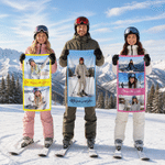 Personalisiertes, mehrfarbiges Sporthandtuch für 1–6 Fotos, schnell trocknend, mit Text – für Outdoor-Aktivitäten, als Geschenk zum Geburtstag oder Jubiläum für Frauen und Männer