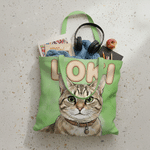 Personalized Watercolor Pet Portrait Canvas Tote Bag with Name and Photo Daily Use Birthday Gift for Pet Owners Lovers