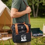Personalized Deer Mountain Hunting Themed Waterproof Insulated Cooler Bag with Text Year and Shoulder Strap Hunting Season Gift for Hunting Lovers