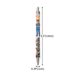 Stylo à bille personnalisé avec illustration de fleur de naissance, personnage de dessin animé représentant un médecin ou une infirmière, avec prénom gravé – Cadeau de remerciement pour le personnel s