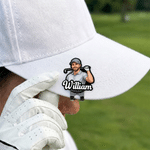 Personalised Illustrated Cartoon Character Photo Golf Ball Marker Magnetic Hat Clip with Name Birthday Game Day Gift for Golf Lovers Friends