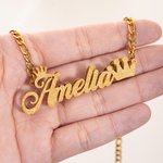 Collier personnalisé de style gothique « Bling » à double rangée : couronne, prénom, cœur et papillon – Idéal pour les fêtes d'anniversaire, les festivals de musique, cadeau pour femmes et filles