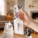 Personalised Cute Paw Print Cartoon 1-3 Pet Photos Acrylic Badge Reel Nurse Week Nurse Appreciation Gift for Medical Staff