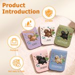 Personalised Cute Banknote Pencil Cartoon Dog PU Leather Magnetic Bookmark Clip with Name Back to School Library Bookish Birthday Gift for Bookworms