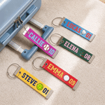 Personalized Sports Pattern Multicolor Luggage Tag with Name and Number Travel Accessories Team Birthday Gift for Travelers Students