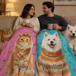 Manta suave personalizada con diseño de otoño, con foto de mascota y hoja de arce, con nombre; decoración para el hogar y regalo de cumpleaños para los amantes de las mascotas