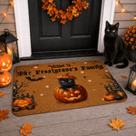 Personalised Welcome To My Family Doormat with 1-3 Pet Photos and Title Home Decoration Halloween Gift for Family Pet Lover