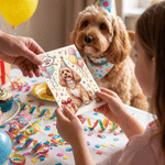 Carte de vœux personnalisée « Joyeux anniversaire » avec photo de votre animal, son nom et l'année – Cadeau d'anniversaire pour les propriétaires et les amoureux des animaux